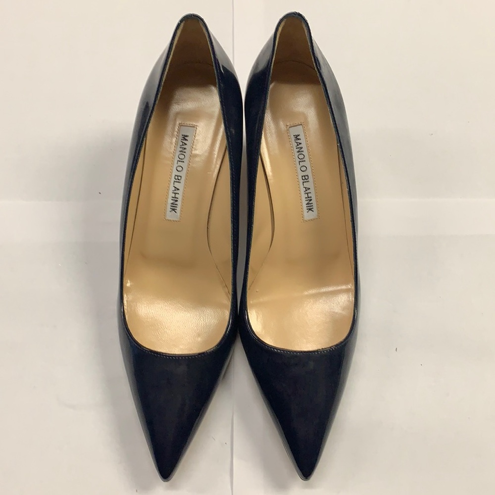 Manolo Blahnik Black Patent High Heels